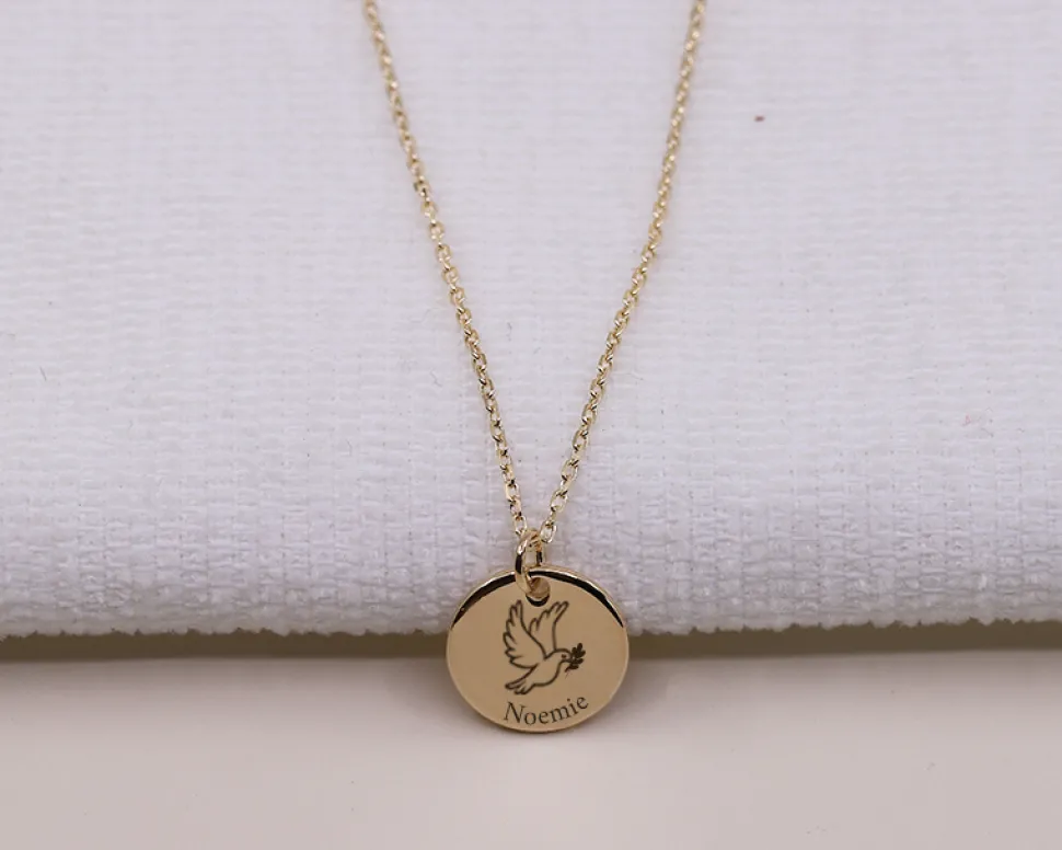 Pendentif personnalisable - Colombe