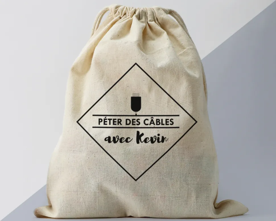 Petit Pochon Personnalisable - Rangement Câbles et Chargeurs