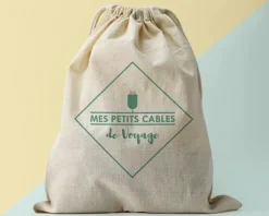 Petit Pochon Personnalisable - Rangement Câbles et Chargeurs