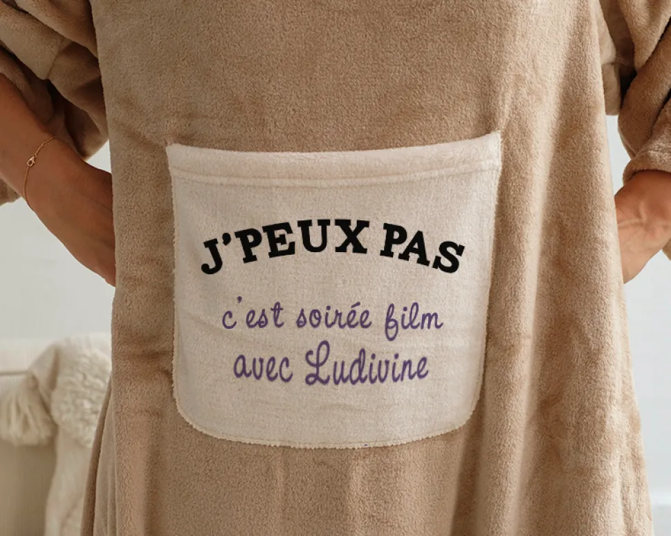 Plaid à manches personnalisé - J'peux pas