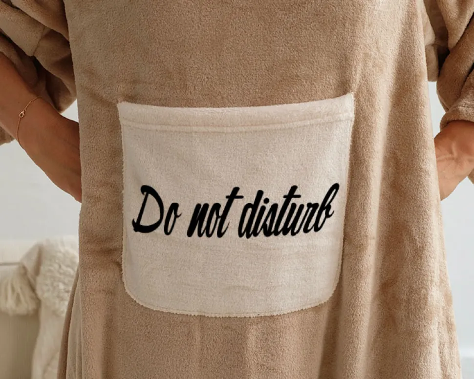 Plaid à manches personnalisé - Do not disturb