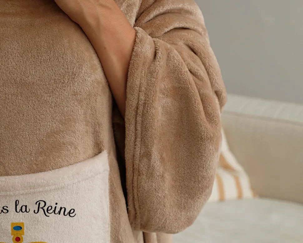 Plaid à manches personnalisé - Reine et Roi