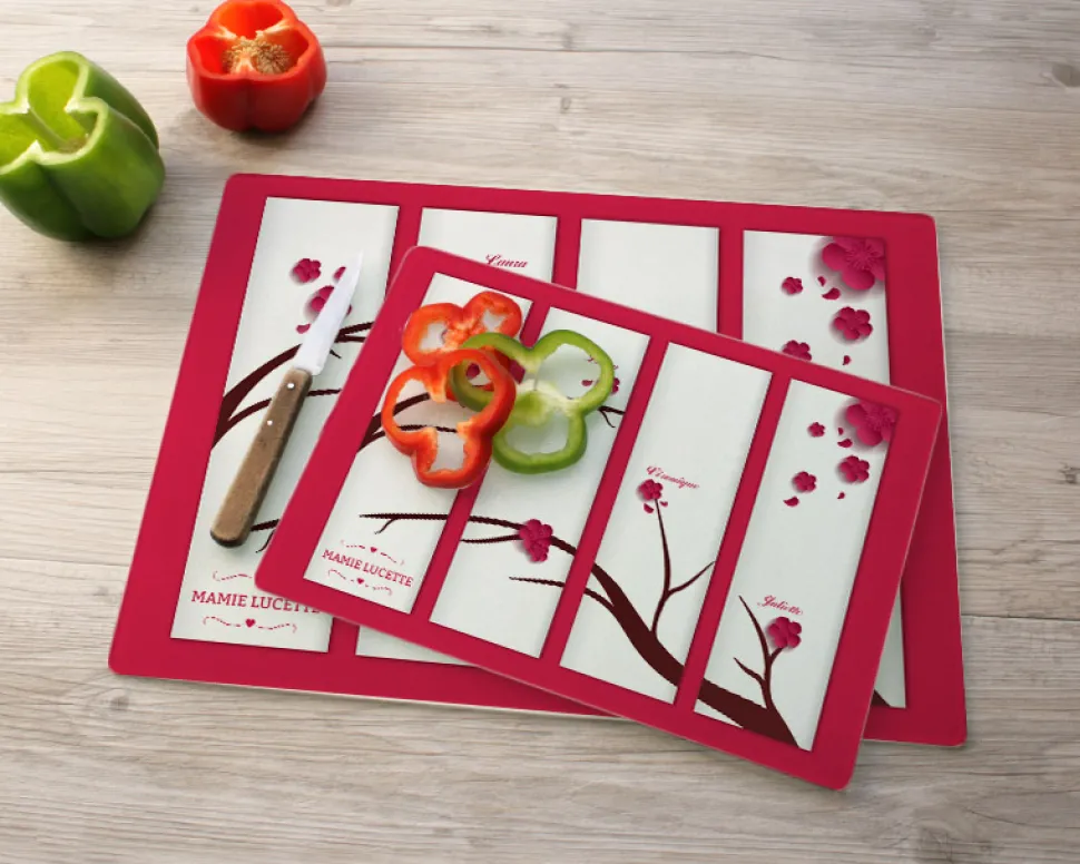 Planche à découper en verre personnalisée - Printemps
