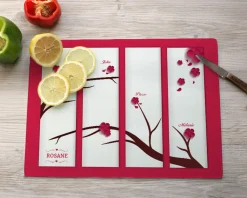 Planche à découper en verre personnalisée - Printemps