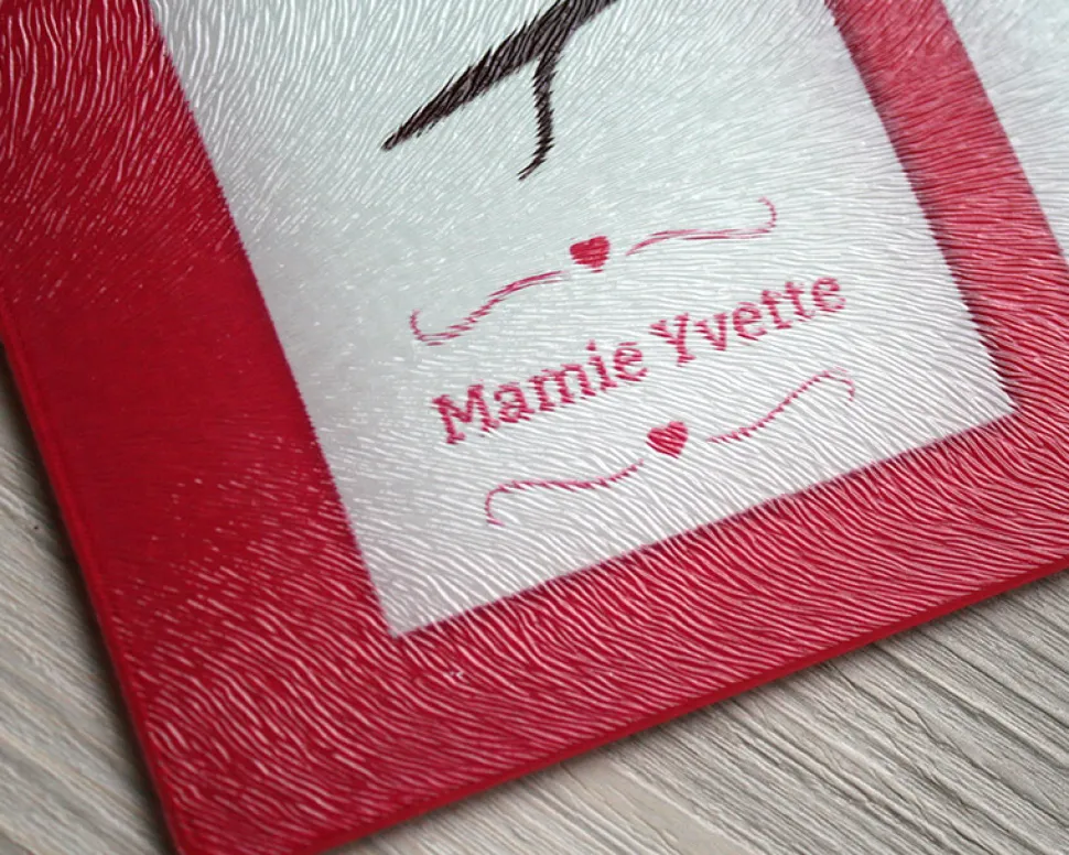 Planche à découper en verre personnalisée - Printemps