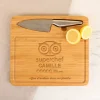Planche à découper personnalisée avec couteau - Super Chef