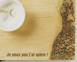 Planche à découper personnalisée en chêne écossais - Canard