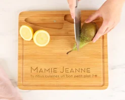 Planche à découper personnalisée avec couteau - Grand-Mère