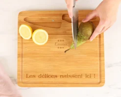 Planche à découper personnalisée avec couteau - Oui Chef