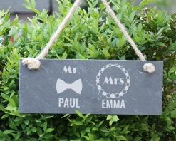 Plaque de porte personnalisée - Mr & Mrs
