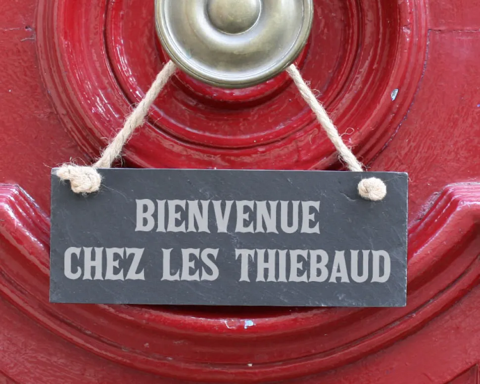 Plaque de porte personnalisée - Message