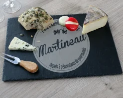 Plateau à Fromage en Ardoise Gravé