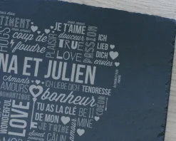 Plateau ardoise Mots d'Amour