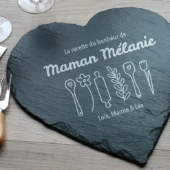 Plateau en ardoise personnalisé - Recette du Bonheur