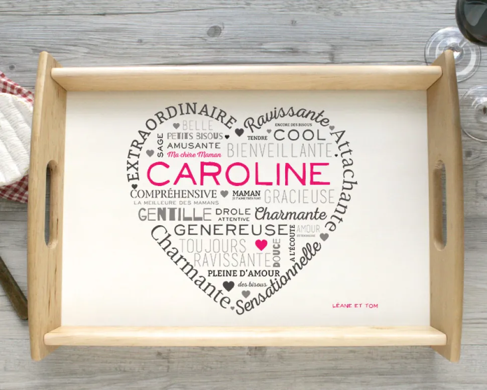 Plateau petits mots pour Maman