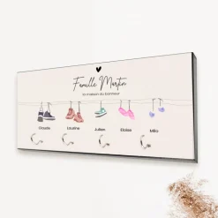 Porte clés mural personnalisé - Famille Chaussures