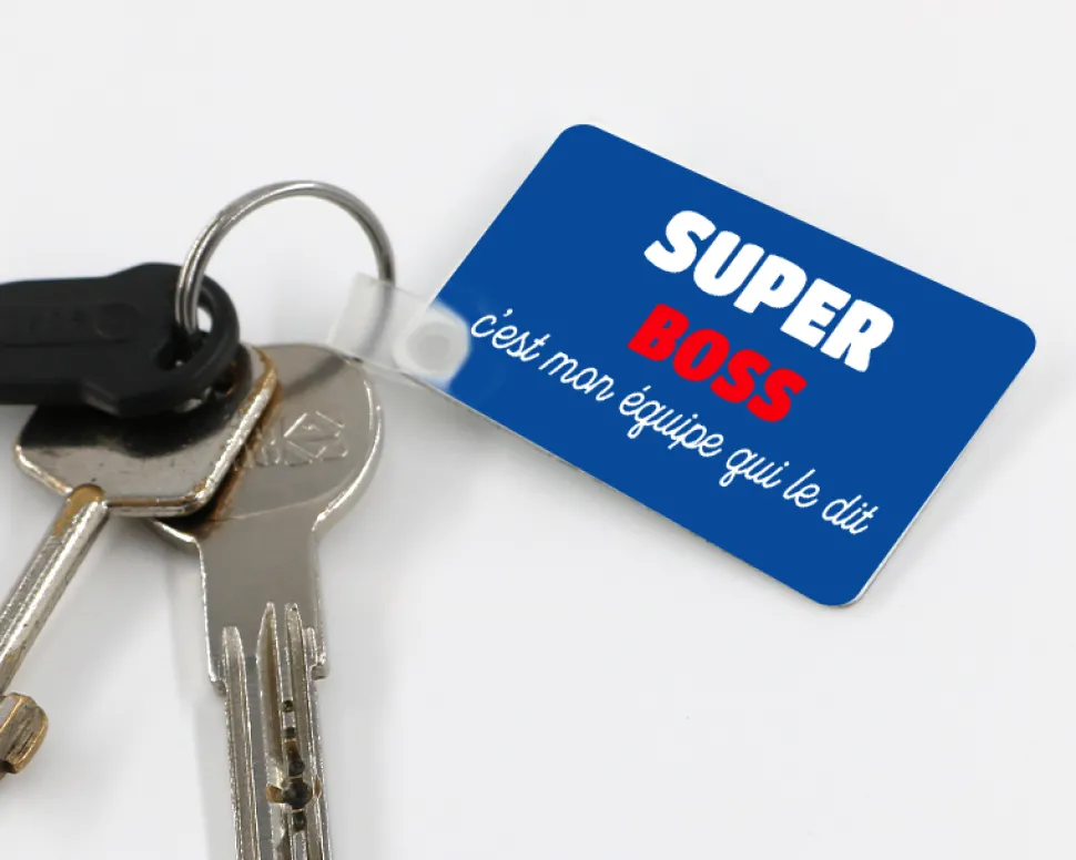 Porte-clé personnalisé - Super Boss