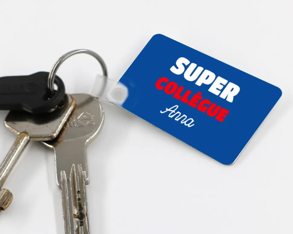 Porte-clé personnalisé - Super Collègue