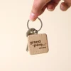 Porte-clés en bois personnalisé - Grand Père-fect