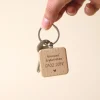 Porte-clés en bois personnalisé - Couple