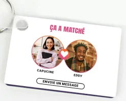 Porte-clés personnalisé - It's a match