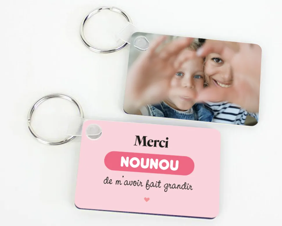 Porte-clés personnalisé photo - Nounou