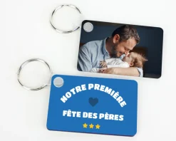 Porte-clés personnalisé photo - Première Fête des Pères