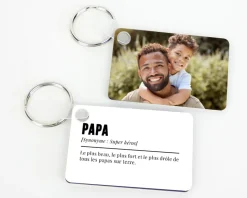 Porte-clés personnalisé photo - Définition Papa