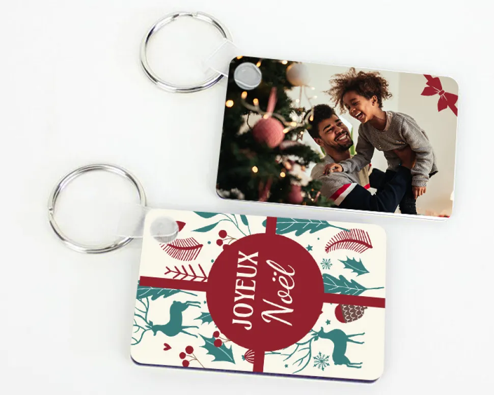 Porte-clés photo Joyeux Noël