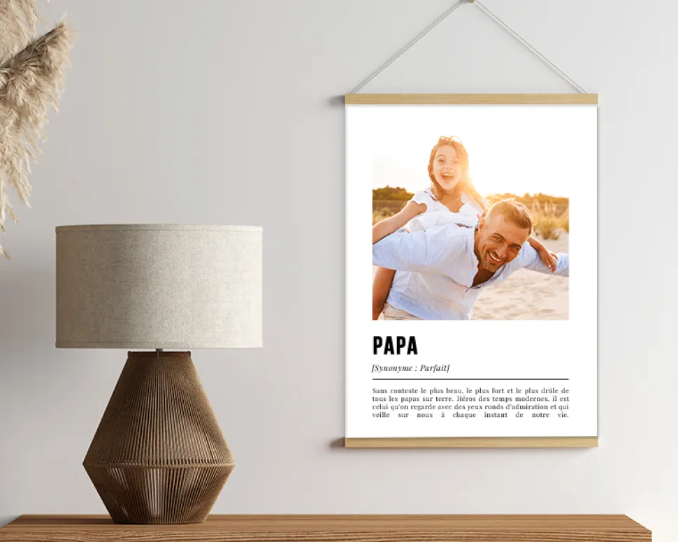Poster photo personnalisé - Définition Papa