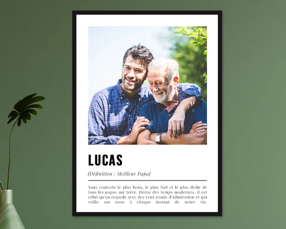 Poster photo personnalisé - Définition Papa