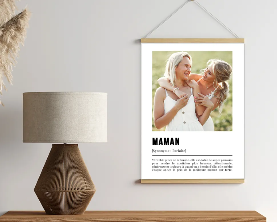 Poster photo personnalisé - Définition Maman