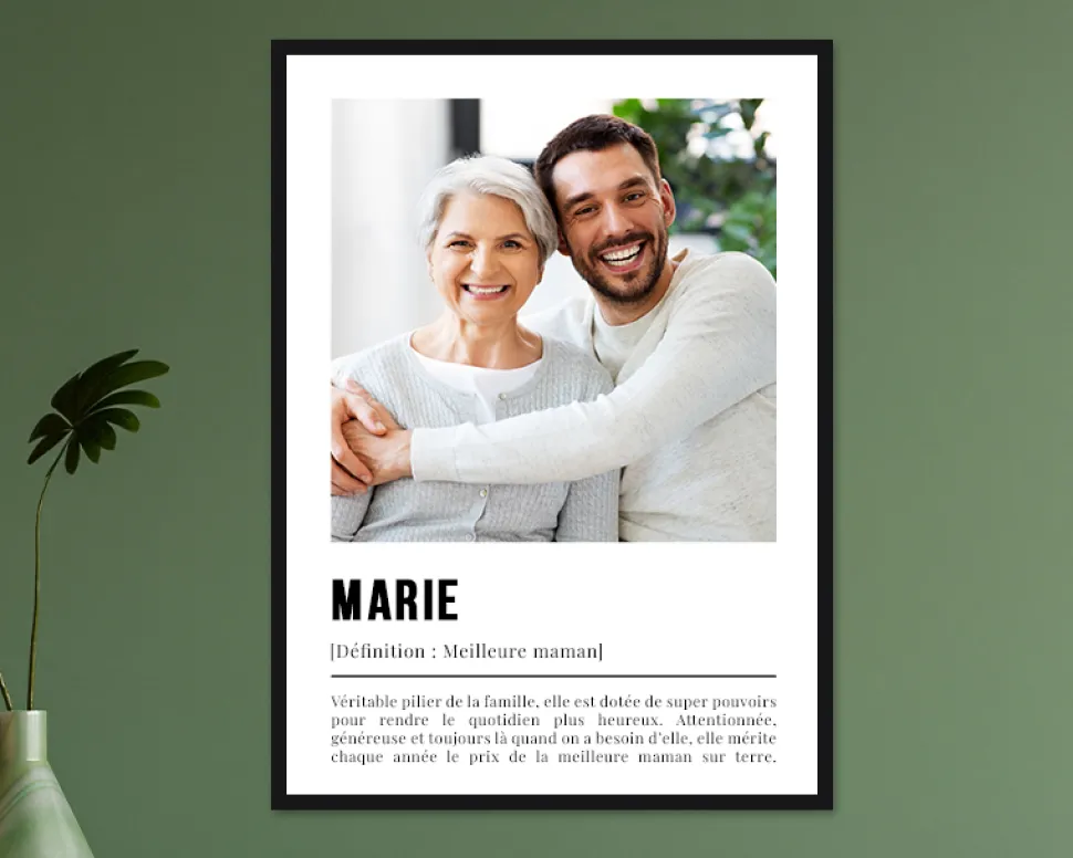 Poster photo personnalisé - Définition Maman