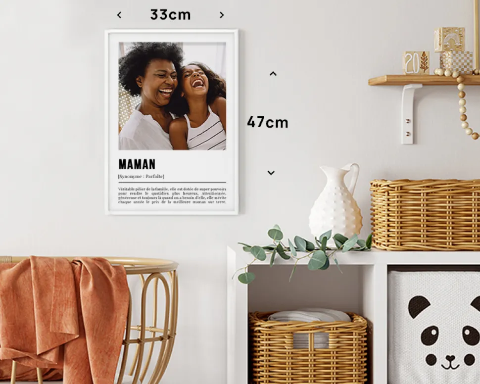 Poster photo personnalisé - Définition Maman