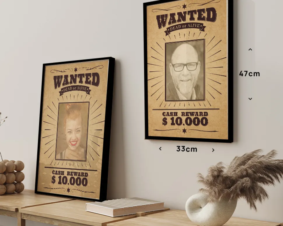 Poster photo personnalisé - Wanted