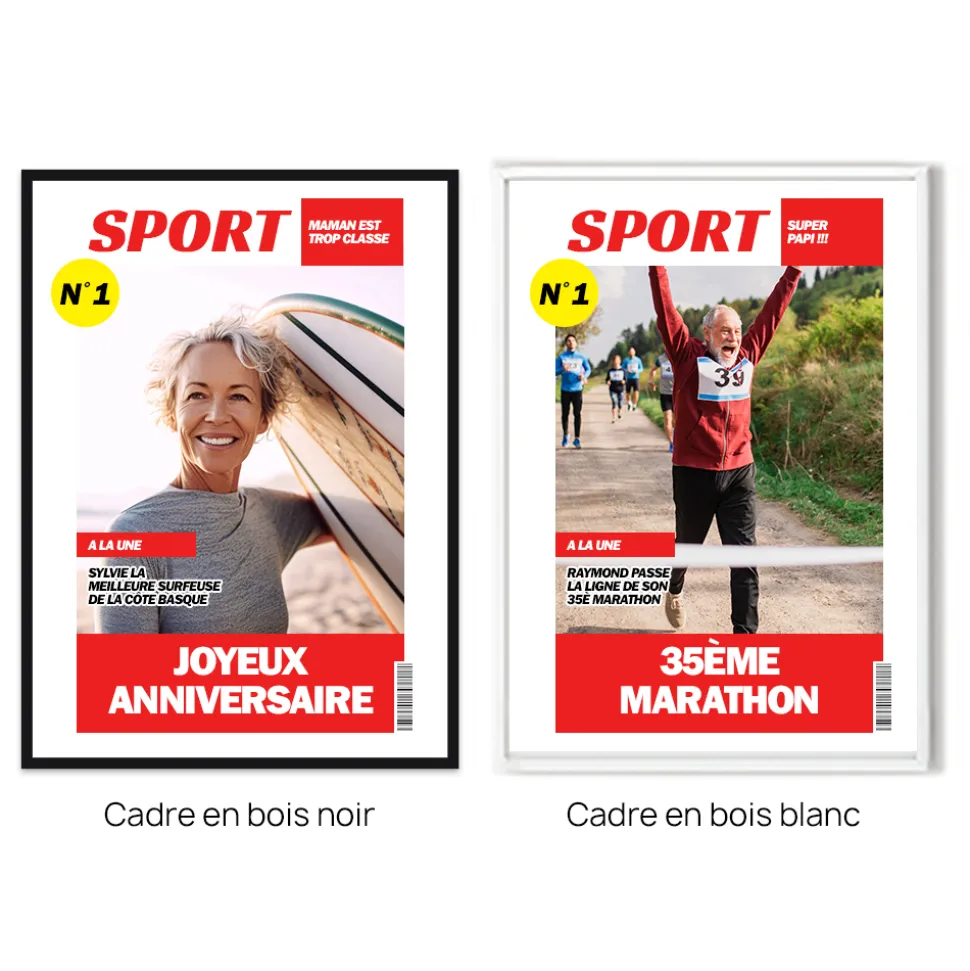 Poster photo personnalisé - Fausse Une de Journal Sport
