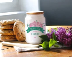 Pot à biscuits personnalisé - Maman Fleurie