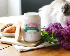 Pot à biscuits personnalisé - Maman Fleurie