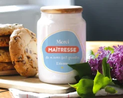 Pot à biscuits personnalisé - L'Ecole est Finie