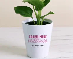 Pot de fleurs personnalisé - Grand mère-veilleuse