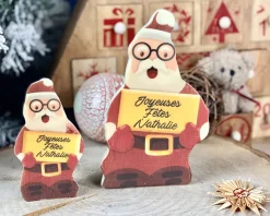 Père noël en chocolat personnalisé
