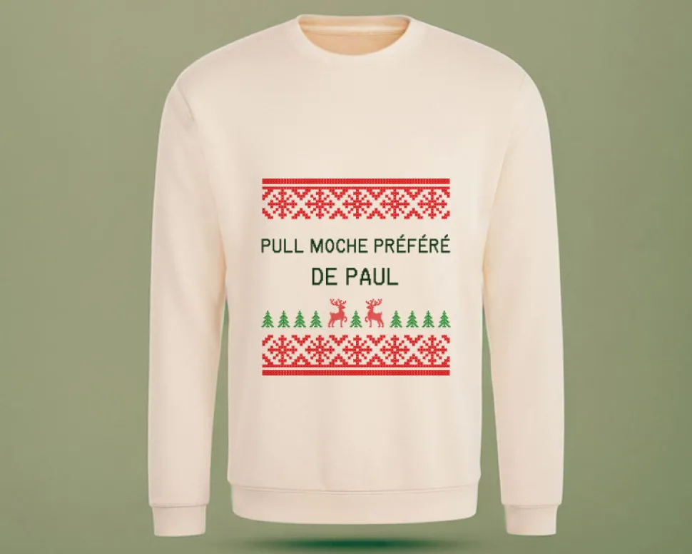 Pull de Noël personnalisé - Message