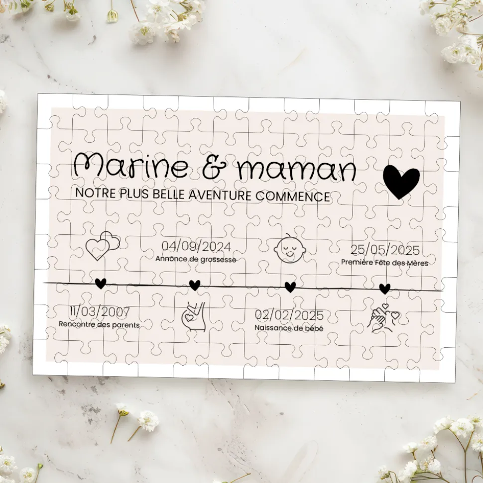 Puzzle personnalisé - Ligne de Vie