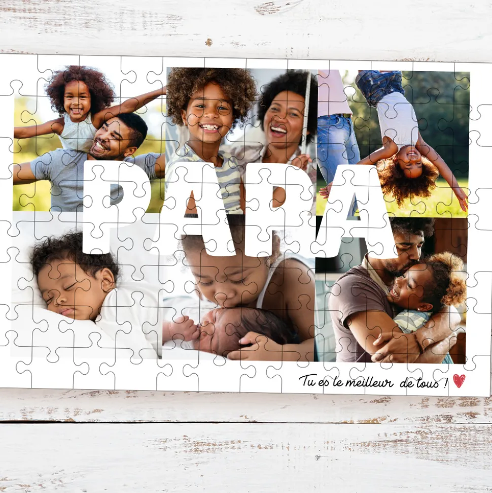 Puzzle personnalisé - Multi photos famille - 96 pièces