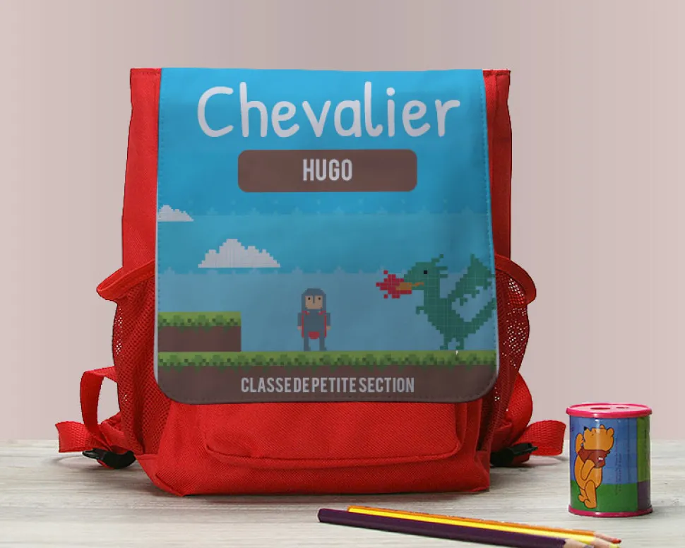 Sac à dos enfant personnalisable - Jeux Vidéo Rétro - Version Garçon