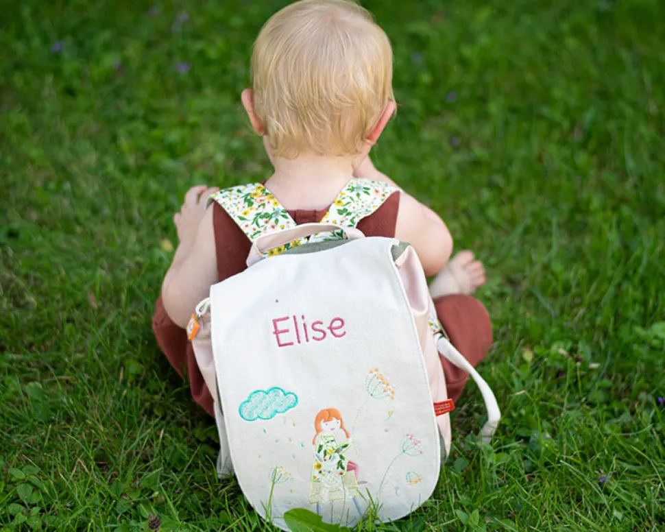 Sac à dos pour enfant personnalisé - La fille et le lapin