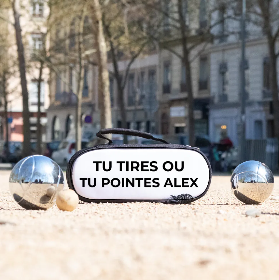 Sacoche de pétanque personnalisée - Message humour