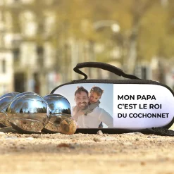 Sacoche de pétanque personnalisée - Photo et message