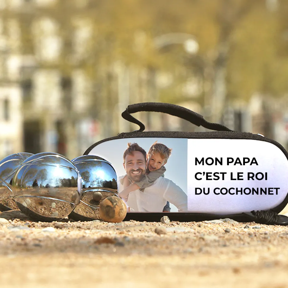 Sacoche de pétanque personnalisée - Photo et message