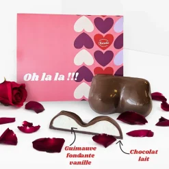Seins en chocolat avec message personnalisable - Erotique